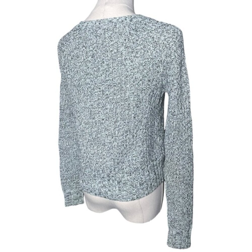 American Eagle XS Knit Sweater Fall Green Knitted Crop Tops Shirt Cottagecore AE - Picture 3 of 11
